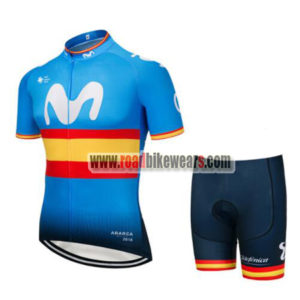 2018 Team Movistar Spain Cycle Kit Blue