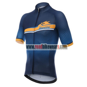 2018 Team Santini Biking Jersey Shirt Blue
