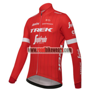 2018 Team TREK Segafredo Biking Long Jersey Red