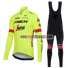 2018 Team TREK Segafredo Cycling Long Bib Suit Yellow