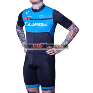 2018 Team CUBE Cycling Kit Black Blue