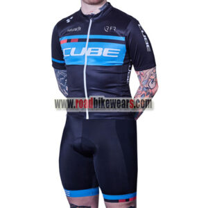 2018 Team CUBE Pro Cycling Kit Black Blue
