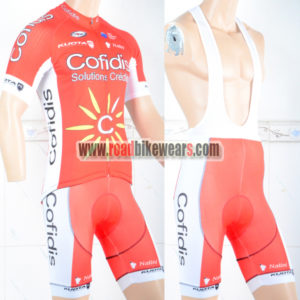 2018 Team Cofidis Cycling Bib Kit Red White