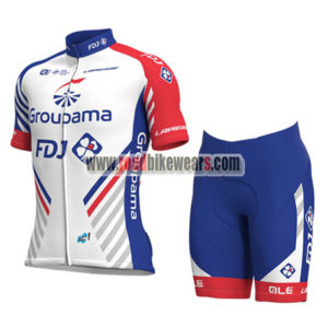 2018 Team Groupama FDJ Cycle Kit White Blue Red