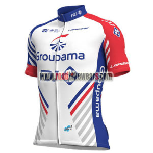 2018 Team Groupama FDJ Cycling Jersey Maillot Shirt White Blue Red