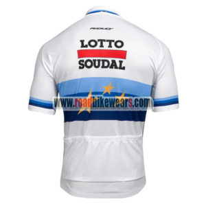 2018 Team LOTTO SOUDAL European Champion's Biking Jersey Maillot Shirt White
