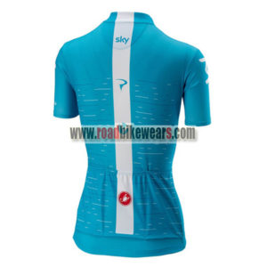 2018 Team SKY Womens Lady Cycling Jersey Maillot Shirt Blue