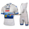 2018 Team UAE Emirates European Champion Cycling Bib Kit White