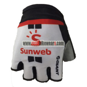 2018 Pro Team Sunweb Cycling Gloves Mitts White Black Red