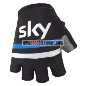 2018 Team SKY Cycling Gloves Mitts Black White Blue