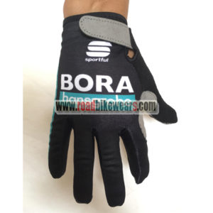 2018 Team BORA hansgrohe Riding Gloves Full Fingers Black Blue