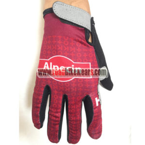 2018 Team KATUSHA Alpecin Riding Full Finger Gloves Red