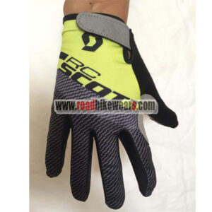 2018 Team SCOTT Cycling Gloves Full Finger Black Yellow