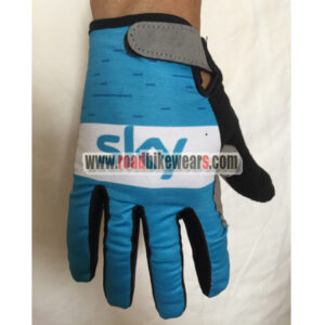 2018 Team SKY Cycling Full Finger Gloves Blue White