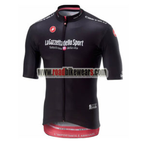 2018 Team Castelli LaGazzettadello Sport Tour de Italia Cycling Jersey Shirt Black