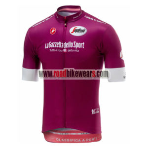 2018 Team Castelli LaGazzettadello Sport Tour de Italia Cycling Jersey Shirt Purple