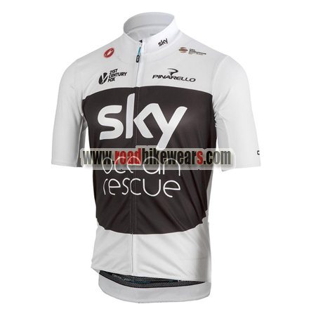 ~ kant Renderen zone 2018 Team SKY Castelli Ocean Rescue Cycle Outfit Biking Jersey Top Shirt  Maillot Cycliste White Black | Road Bike Wear Store