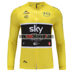 2018 Team SKY Castelli Ocean rescue Tour de France Cycling Long Jersey Yellow