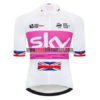 2018 Team SKY Castelli UK British Biking Jersey Riding Shirt White Pink