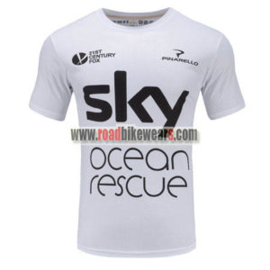 2018 Team SKY Ocean rescue Biking T-SHIRT Round-neck White Black