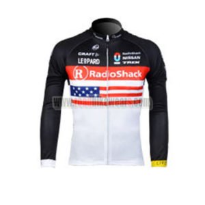 2012 Team RadioShack NISSAN TREK Cycling Long Sleeve Jersey American Flag