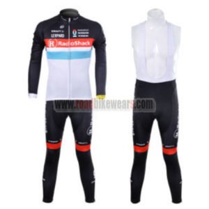 2012 Team Radioshack NISSAN TREK Cycling Long Sleeve Bib Kit Red Blue Lines