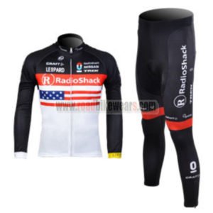 2012 Team Radioshack NISSAN TREK Cycling Long Sleeve Kit America Flag