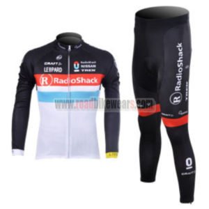 2012 Team Radioshack NISSAN TREK Cycling Long Sleeve Kit Red Blue Lines