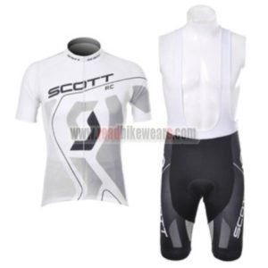 2012 Team SCOTT Cycling Bib Kit White Grey