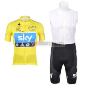 2012 Team SKY Tour de France Cycling Bib Kit Yellow