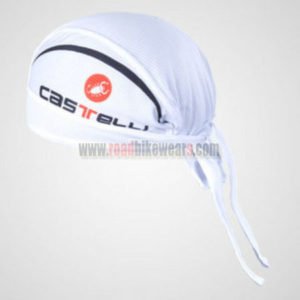 2012 Team Castelli Cycling Bandana Head Scarf White