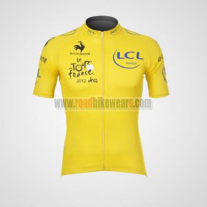 2012 Team Tour de france Cycling Yellow Jersey Shirt ropa de ciclismo