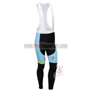 2013 Team ASTAN Cycling Long Bib Pants Blue Black