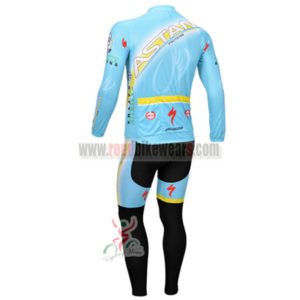 2013 Team ASTANA Pro Bicycle Long Kit Blue Black