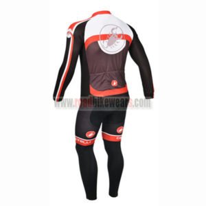 2013 Team CASTELLI Pro Cycle Long Sleeve Jersey Kit White Black