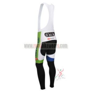 2013 Team Cannondale Riding Long Bib Pants White Blue