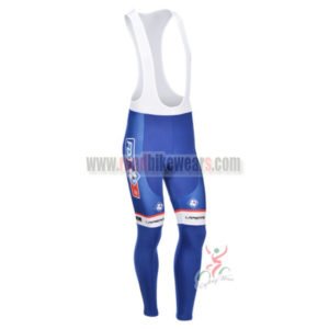 2013 Team FDJ Cycling Long Bib Pants Blue