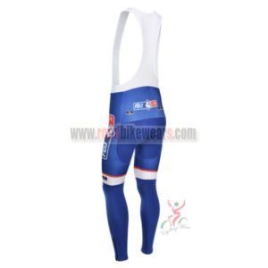 2013 Team FDJ Cycling Long Bib Tights Blue