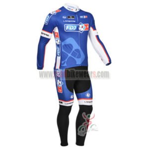2013 Team FDJ Cycling Long Kit Blue Black