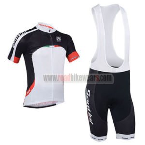 2013 Team SANTINI Cycling Bib Kit Black White