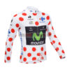 2013 Team Movistar Pro Cycling Long Sleeve Polka Dot Jersey