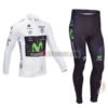 2013 Team Movistar Pro Cycling Long Sleeve White Kit