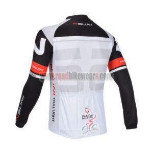 2013 Team NALINI Bicycle Long Jersey Black White Grey