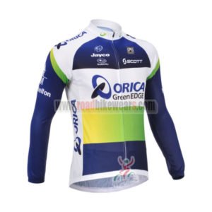 2013 Team ORICA GreenEDGE Cycling Long Jersey Blue Green