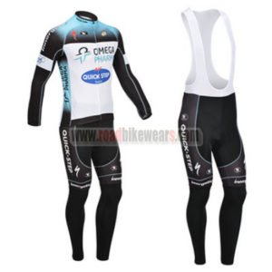 2013 Team QUICK STEP Cycling Long Bib Kit Blue White