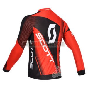 2013 Team SCOTT Bicycle Long Jersey Red Black