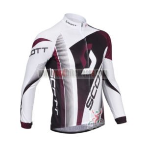 2013 Team SCOTT Cycling Long Jersey White Black Purple