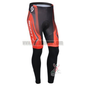 2013 Team SCOTT Cycling Long Pants Red Black
