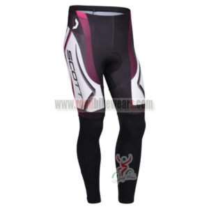 2013 Team SCOTT Cycling Long Pants White Black Purple