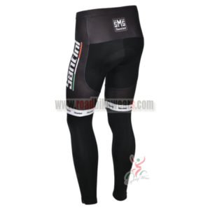 2013 Team Santini Bicycle Long Pants Black White